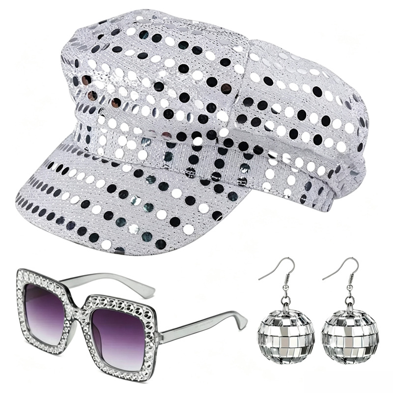 Women'S Accessories In The 70S - Halloween Disco Costume Accessories Set Women