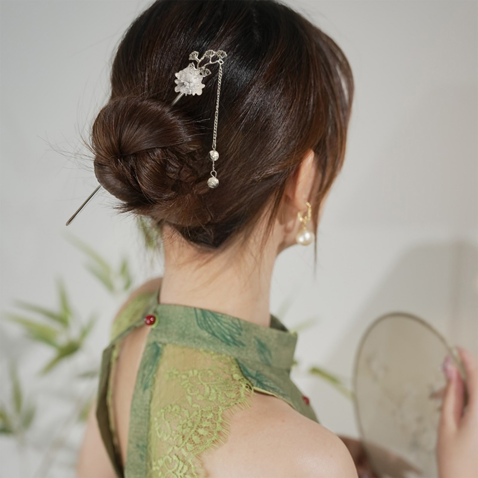 Pearl Hair Pin - Elegant Flower Hair Sticks Forks Alloy