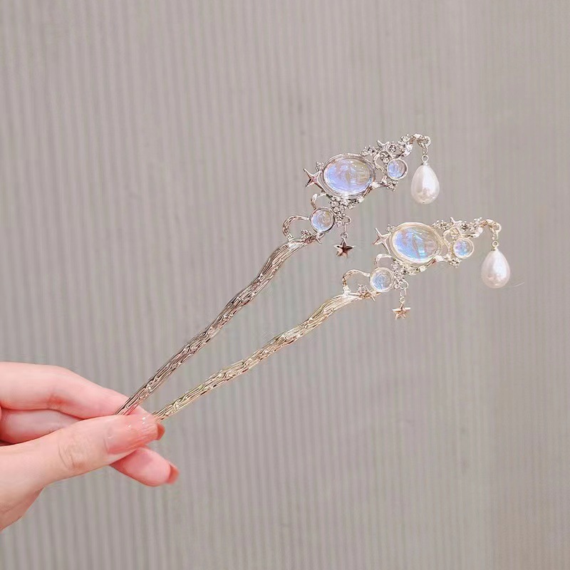 Moonstone Hairpin with Star &  - Pearl Hair Pin recension och pris