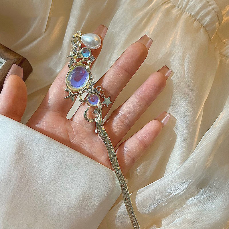 Moonstone Hairpin with Star &  - Pearl Hair Pin recension och pris
