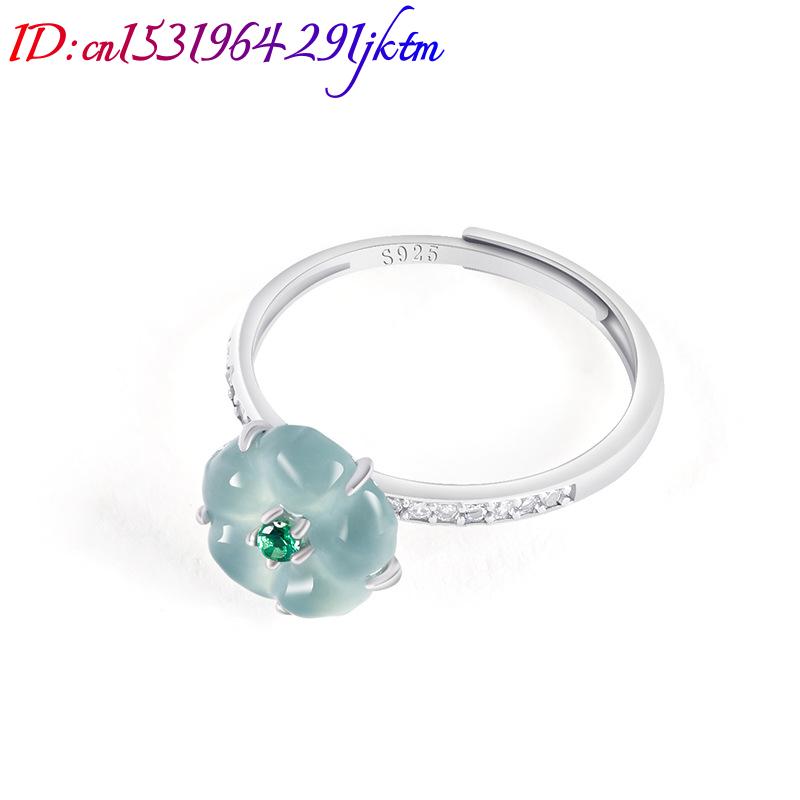 Blue Burmese Jadeite Flower Ri - Women Accessories To Gift recension och pris