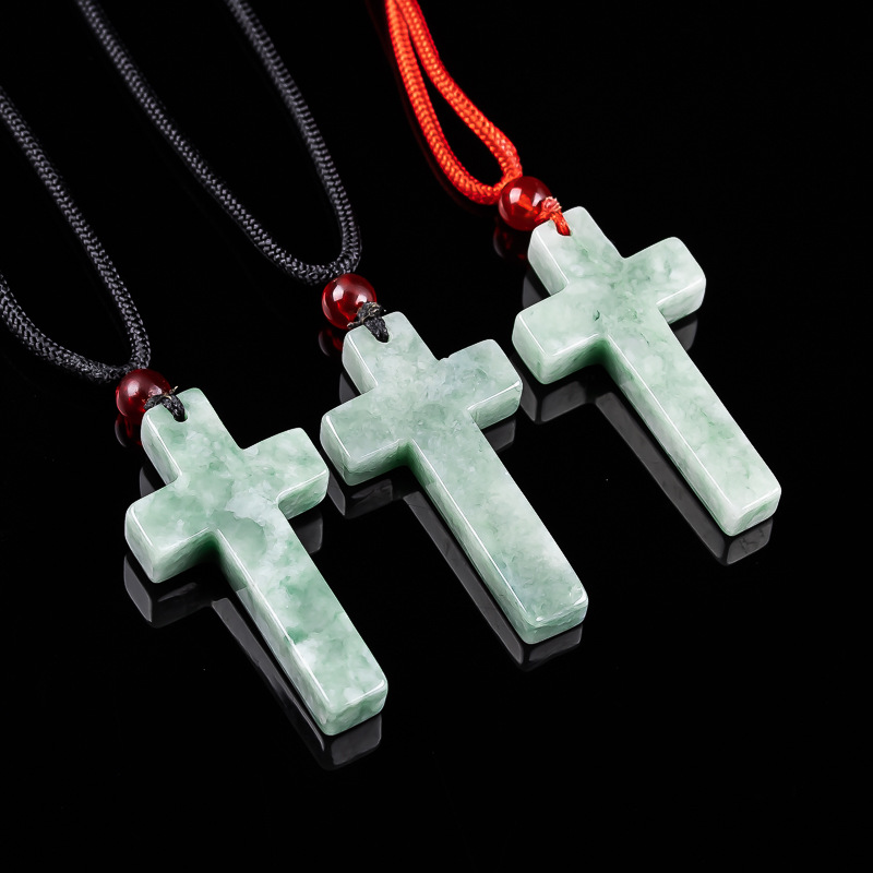 Myanmar Jadeite Cross Pendant  - Women Accessories To Gift recension och pris