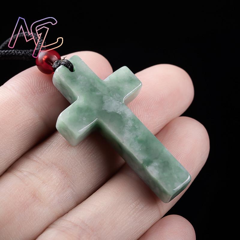 Myanmar Jadeite Cross Pendant  - Women Accessories To Gift recension och pris