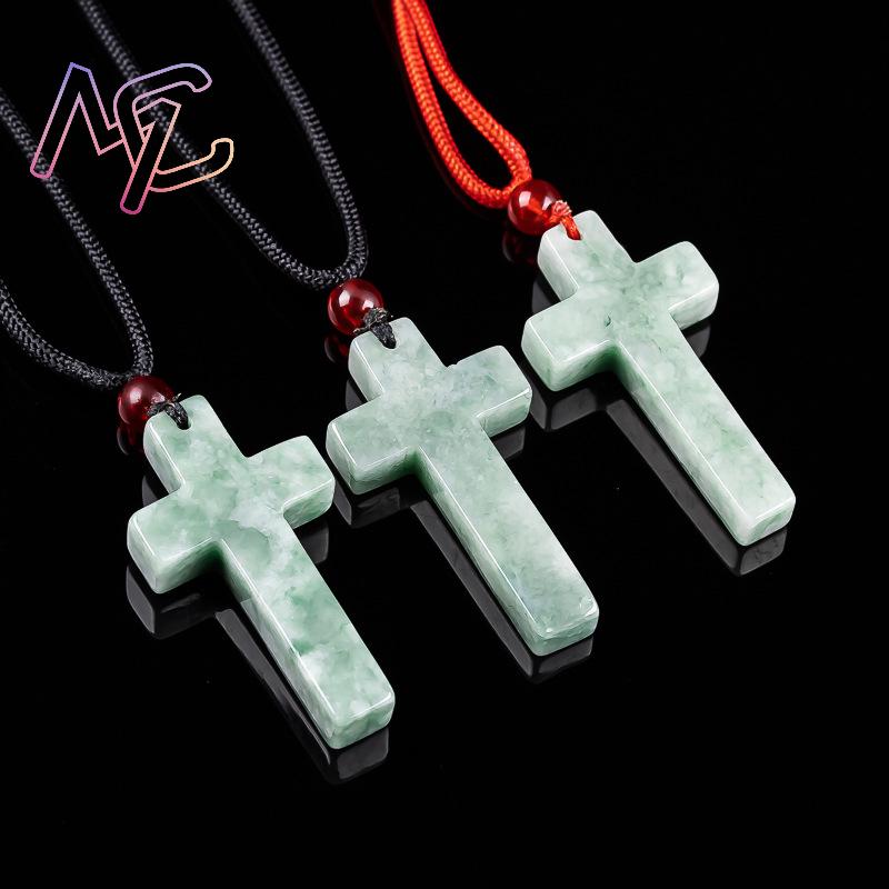 Myanmar Jadeite Cross Pendant  - Women Accessories To Gift recension och pris