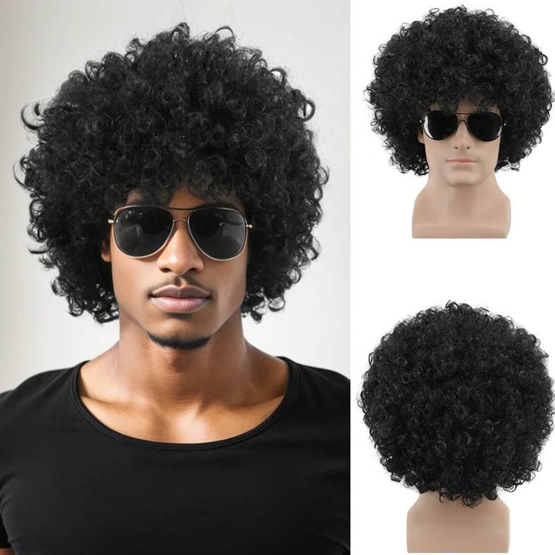 Unisex Big Curly Afro Wig - 3  - Women'S Accessories In The 70S recension och pris