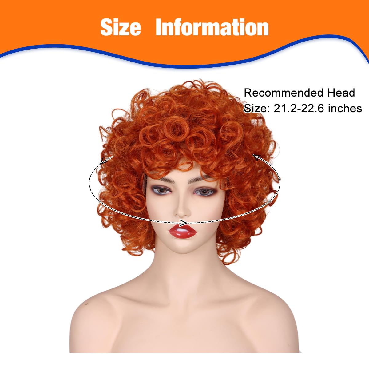 Short Fluffy Curly Orange Red  - Women'S Accessories In The 70S recension och pris