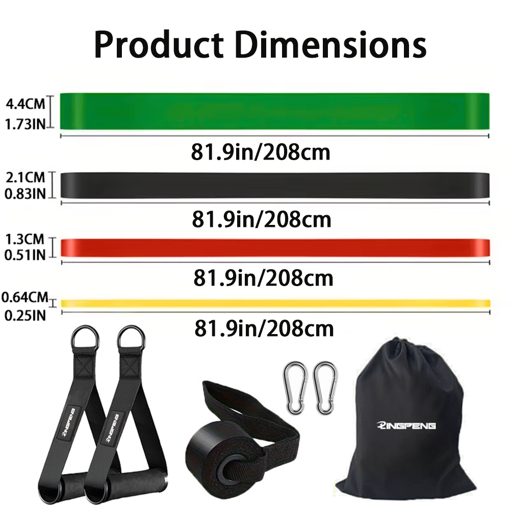 10Pcs 4-Level Resistance Bands - Women'S Exercise Accessories recension och pris