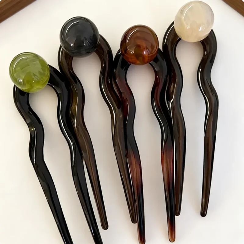Fashion Colored Pearl U-Shaped - Pearl Hair Pin recension och pris