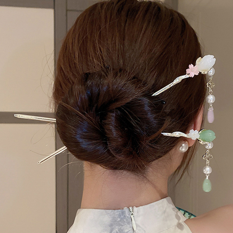 Vintage Flower Pearl Tassel Ha - Pearl Hair Pin recension och pris