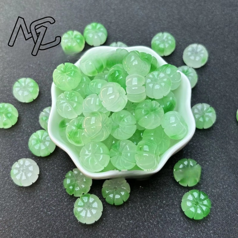 10pcs A Green Jade Pumpkin Bea - Women Accessories To Gift recension och pris