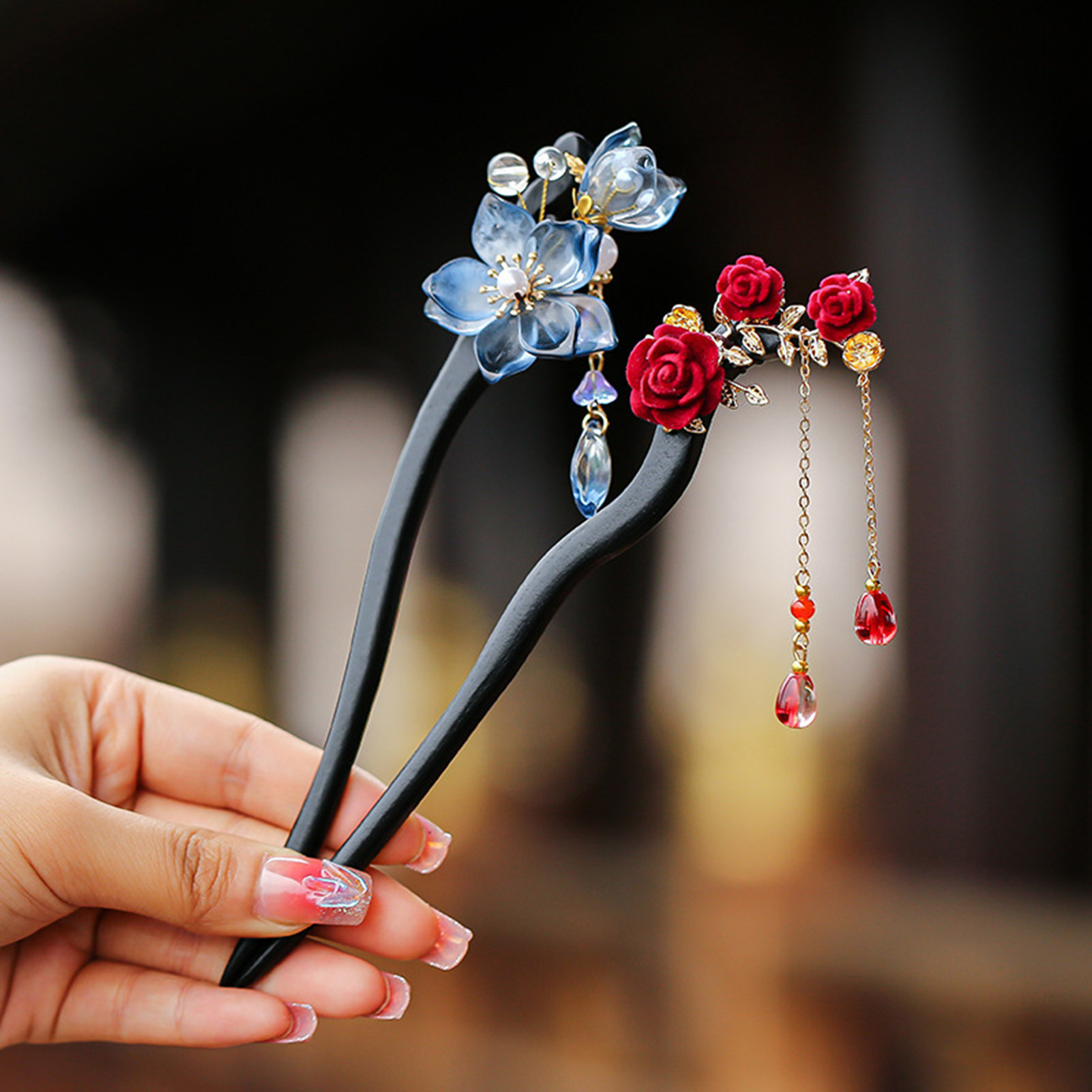 Chinese Style Flower Tassel Ha - Pearl Hair Pin recension och pris