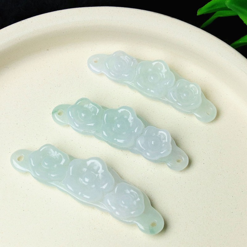 1pc Natural Jadeite Emerald Fl - Women Accessories To Gift recension och pris