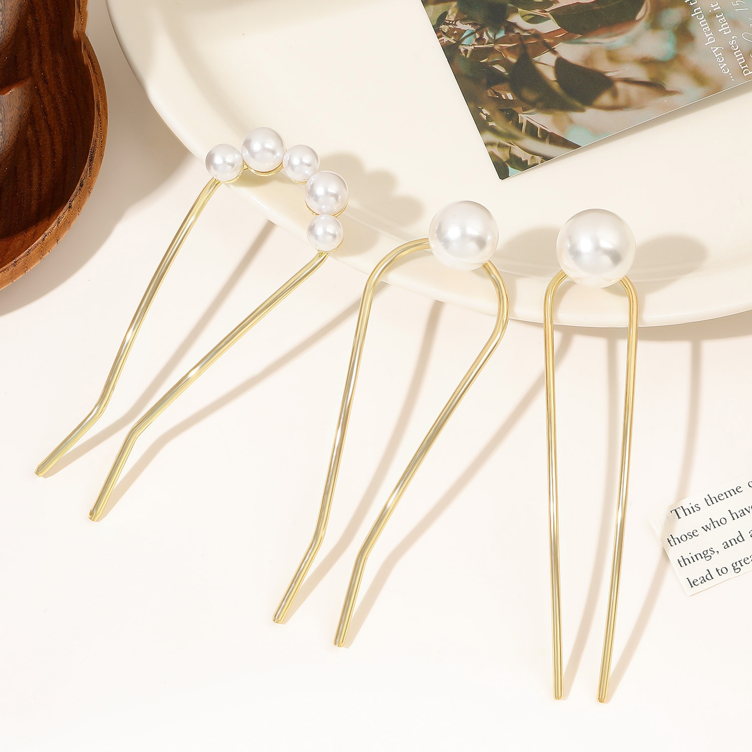 New Metal Vintage U Shape Hair - Pearl Hair Pin recension och pris
