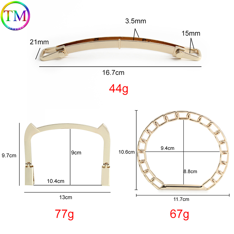 2/10Pcs Golden Bag Chain Handl - Women Accessories Description recension och pris