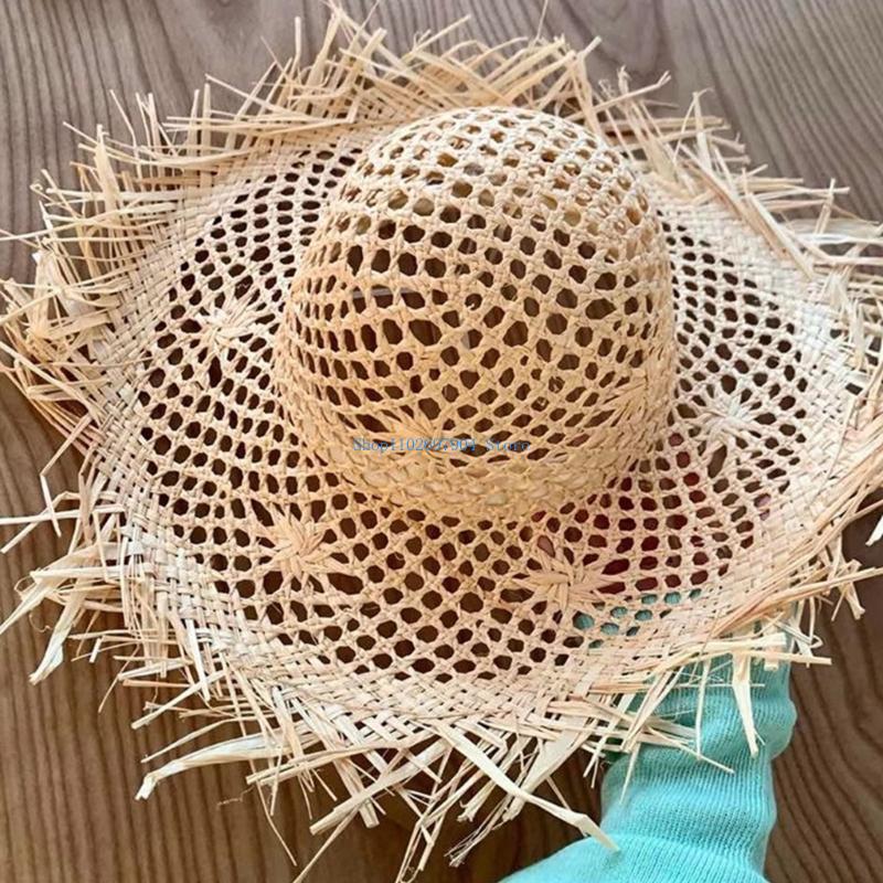 N7YF Raffia Hat With Openwork  - Women Accessories Description recension och pris
