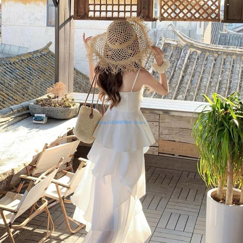 N7YF Raffia Hat With Openwork  - Women Accessories Description recension och pris