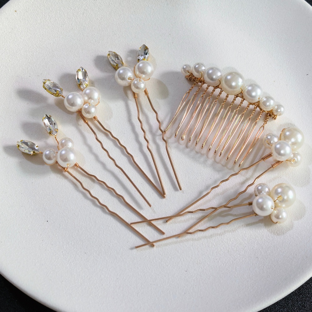 Pearl Crystal Hair Pins Comb S - Pearl Hair Pin recension och pris