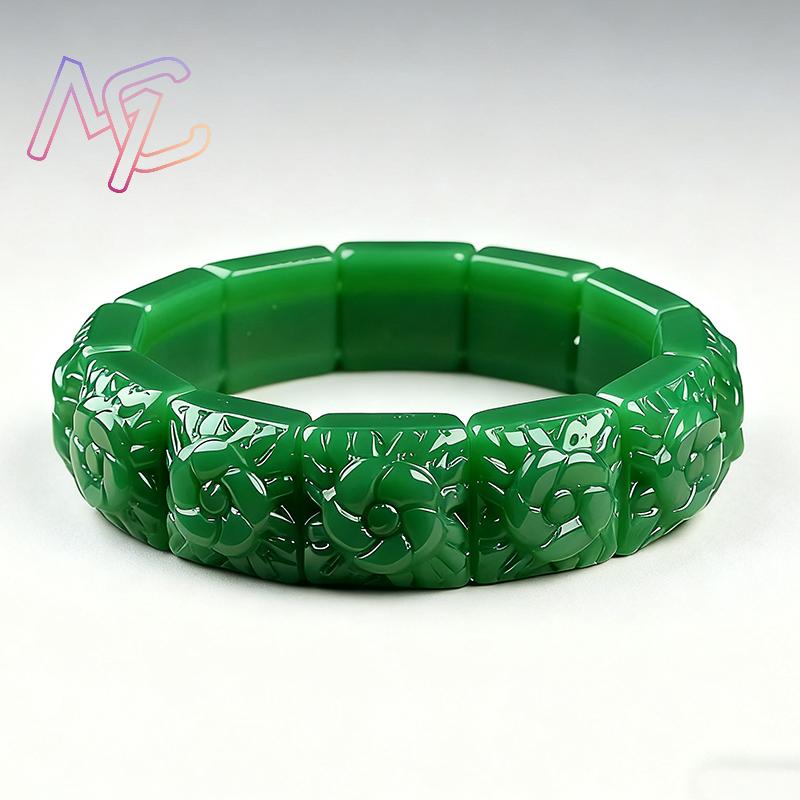 Real Jade Flower Bracelet Bang - Women Accessories To Gift recension och pris