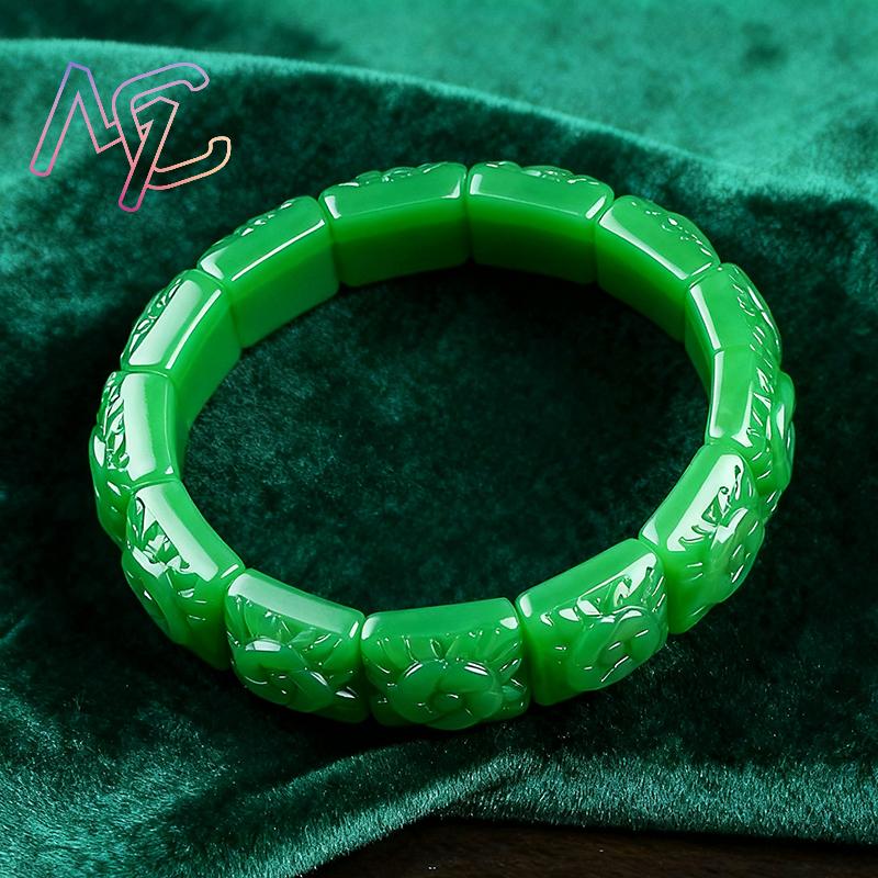 Real Jade Flower Bracelet Bang - Women Accessories To Gift recension och pris