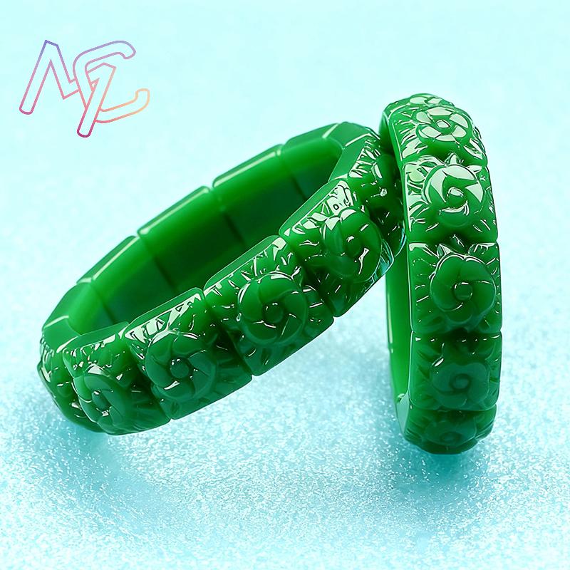 Real Jade Flower Bracelet Bang - Women Accessories To Gift recension och pris