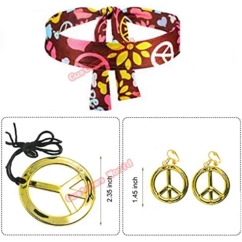 Peace Love Women Party 60S 70S - Women'S Accessories In The 70S recension och pris