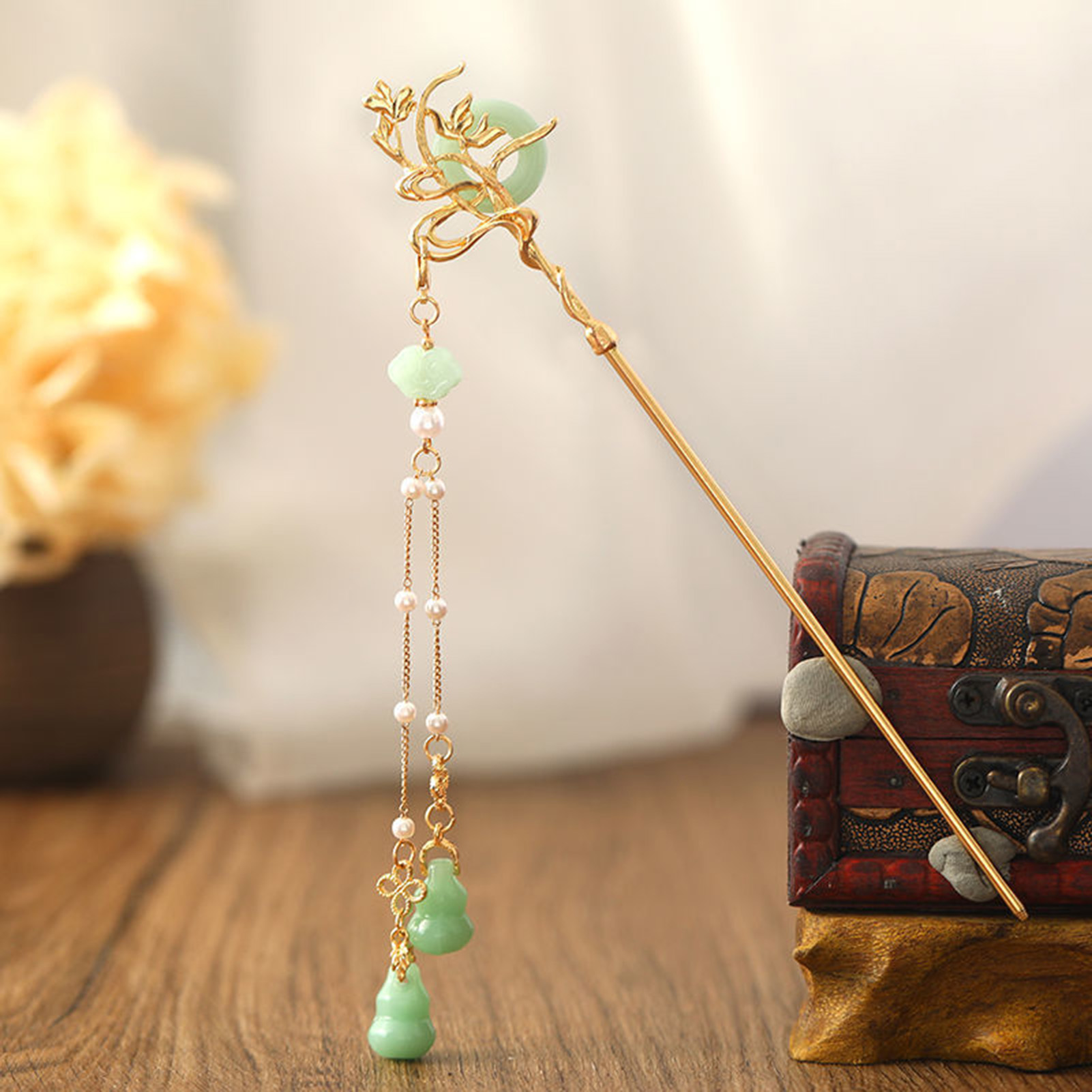 Chinese Style Glass Hairpin Fo - Pearl Hair Pin recension och pris