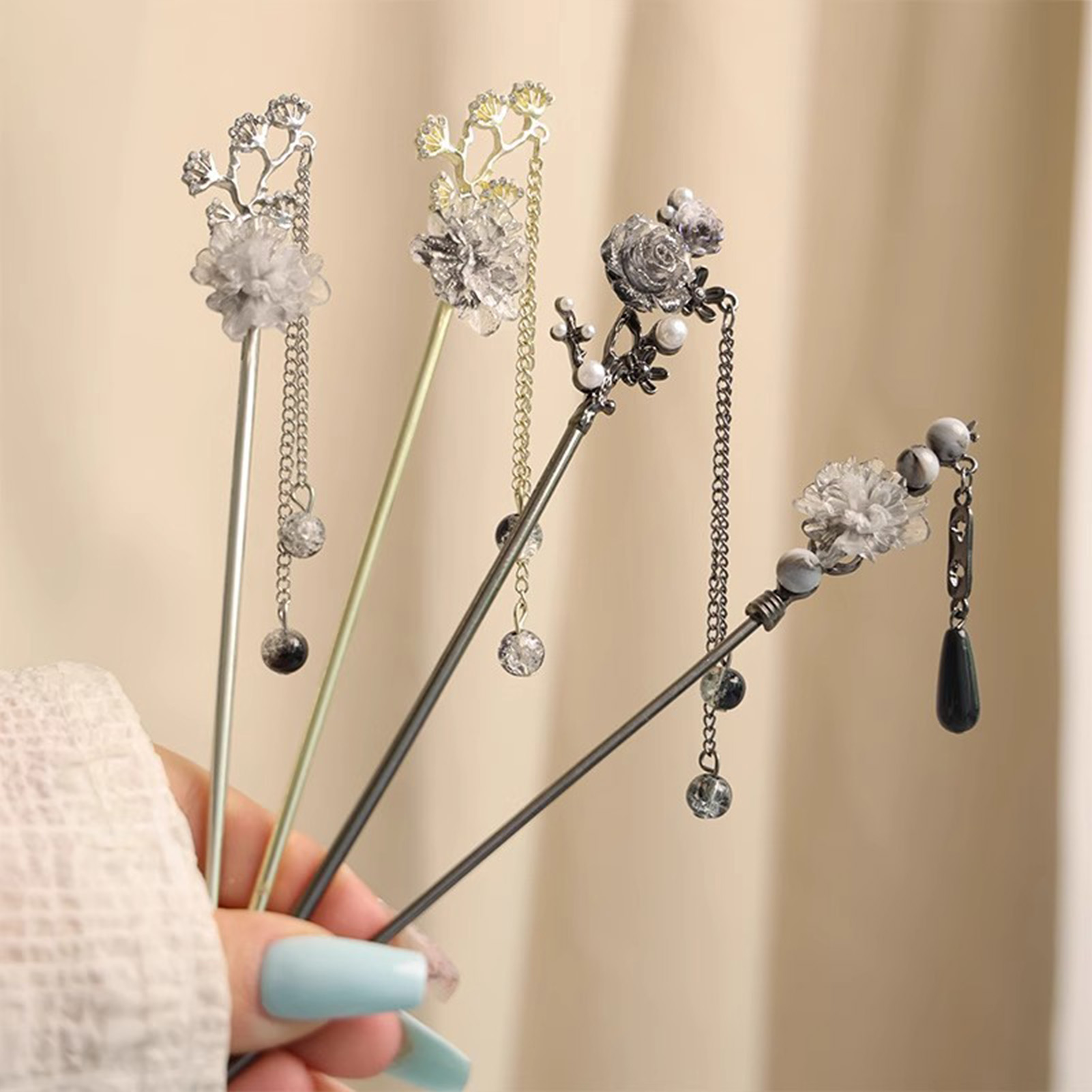 Elegant Flower Hair Sticks For - Pearl Hair Pin recension och pris