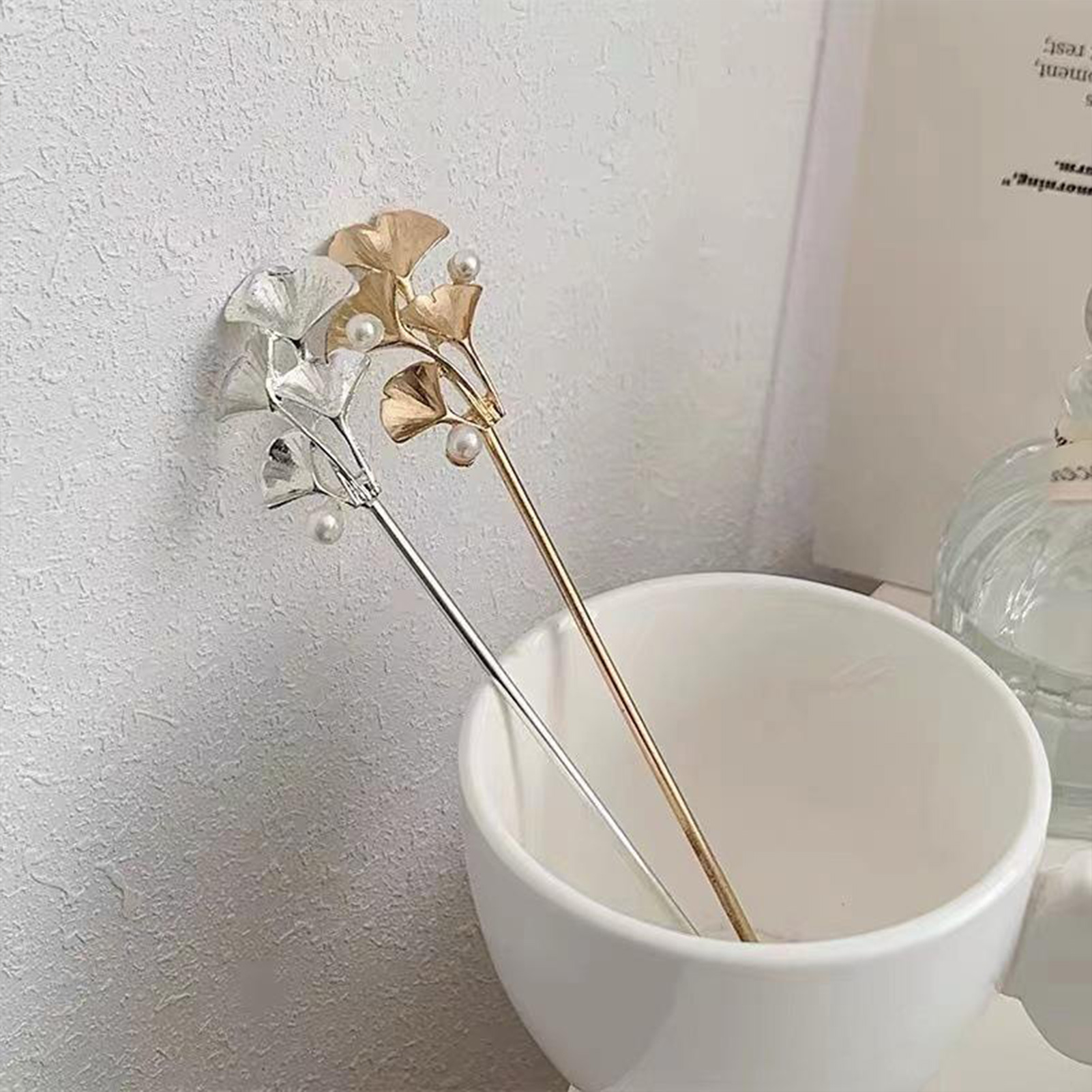 Ginkgo Leaf Hair Stick For Wom - Pearl Hair Pin recension och pris