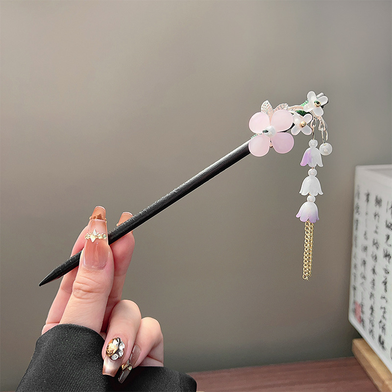 Classic Tassel Hair Stick Blac - Pearl Hair Pin recension och pris